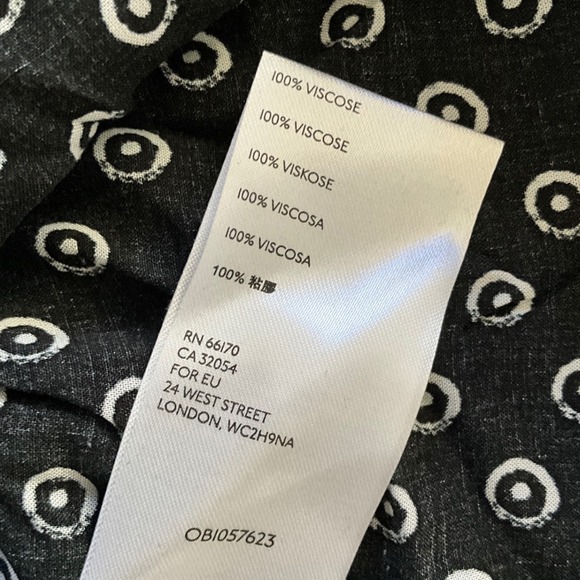 Anthropologie Maeve Sleeveless Black Motif Top Women's Size 8 Viscose Blouse NWT - Picture 11 of 11